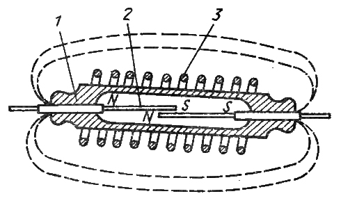 Схема реле с магнитоуправляемым герконом